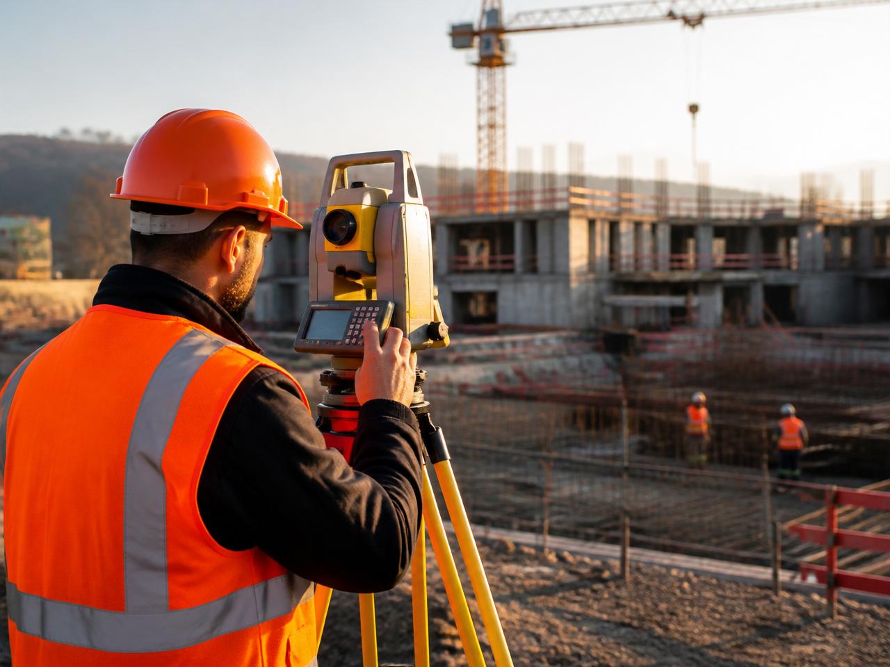 Construction site topographic surveying in Luxembourg